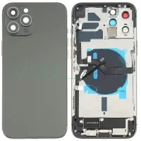 APPLE İPHONE 12 PRO MAX KASA KAPAK (DOLU) (GRİ)