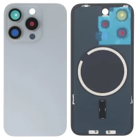 APPLE İPHONE 15 PRO ARKA KAPAK (KAMERA BEZEL LENSLİ) (BEYAZ)