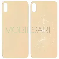 APPLE İPHONE XS MAX ARKA KAPAK (GENİŞ DELİKLİ) (GOLD)